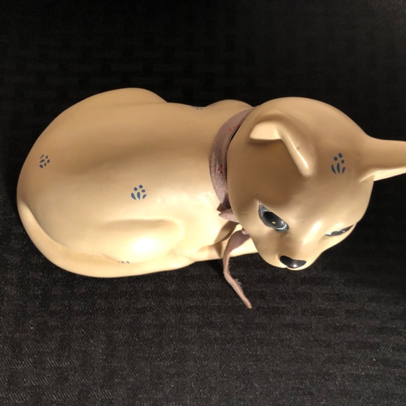 Vtg Flambro speckled beige ceramic cat - Picture 12 of 13